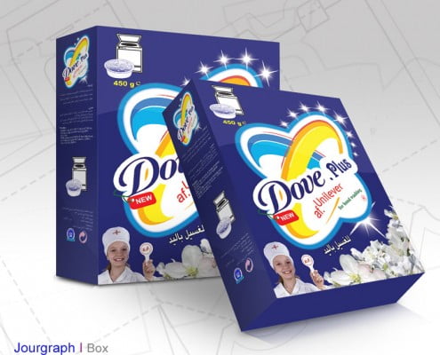 dove جعبه پودر , چاپ جعبه